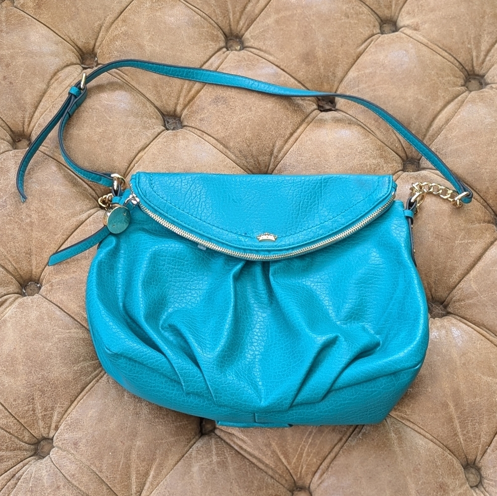 Juicy Couture Women's Hobo Cross Body Faux Leather Shoulder Bag Turquoise